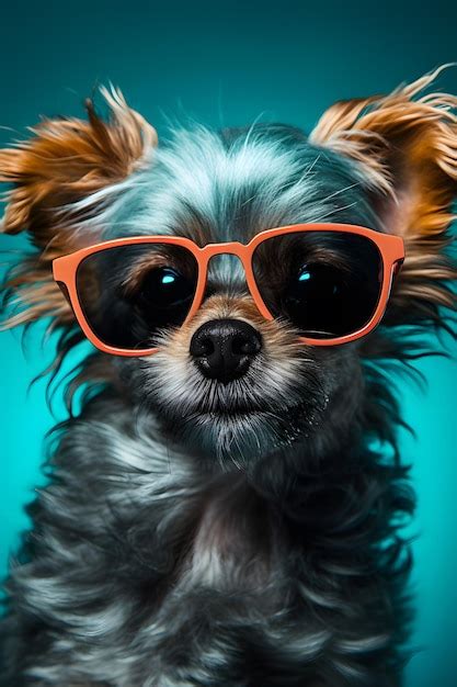 Premium AI Image | Funny dog wearing sunglasses