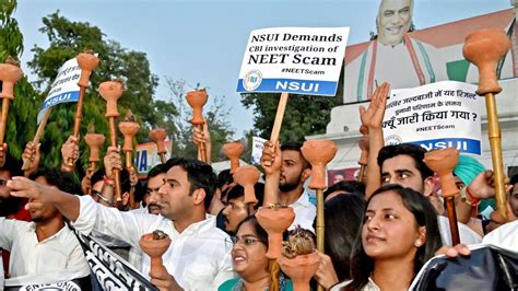 Neet Ug 2024 Row Students Hold Protests In Delhi Hyderabad Over