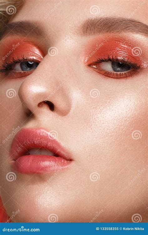 Beautiful Blonde Girl With Gentle Make Up Beauty Face Stock Image Image Of Natural Model