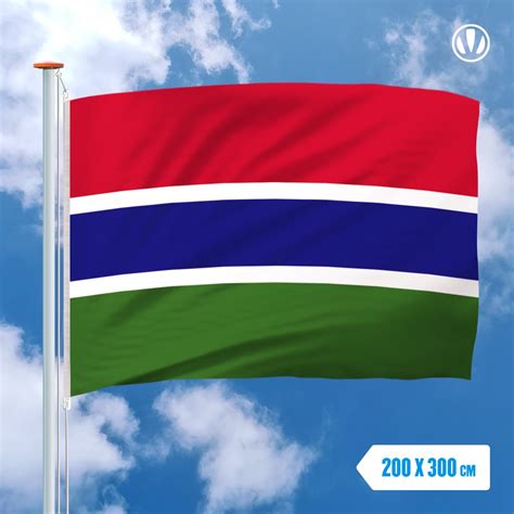 Vlag Gambia 200x300cm Spunpoly Bol