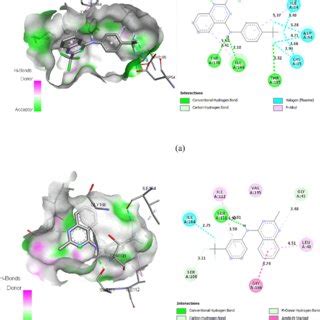 2 D And 3 D Docking Poses Showing Interactions Of Compounds 22 And 38