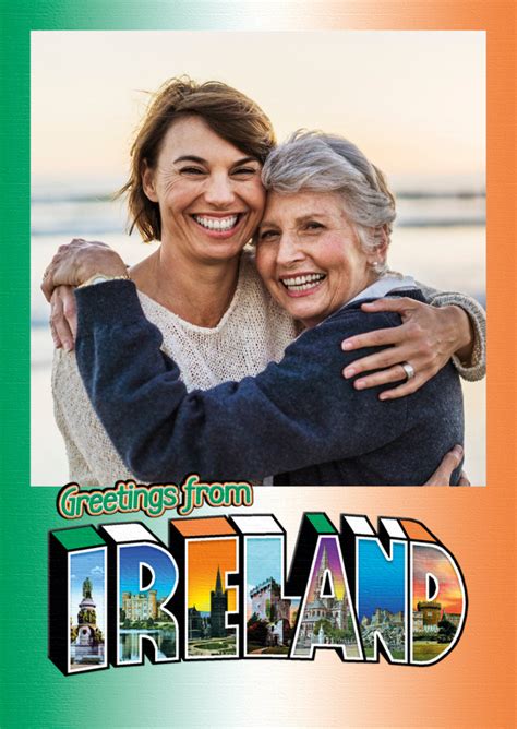 Large Letter Postcard Site Greetings From Ireland Vacation Cards