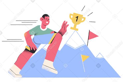 Running Competition Illustration In Png Svg