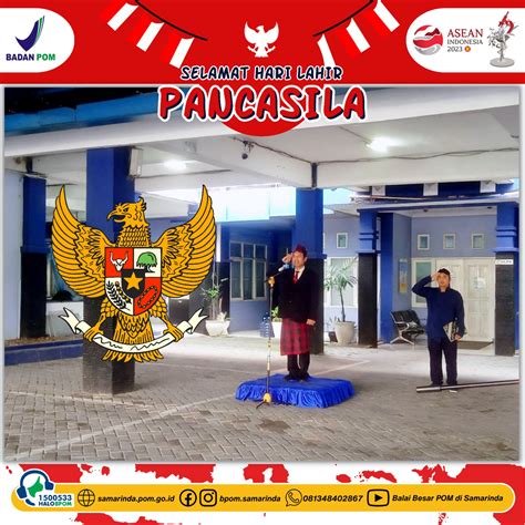 Upacara Peringatan Hari Lahir Pancasila Tahun 2023 Balai Besar POM Di