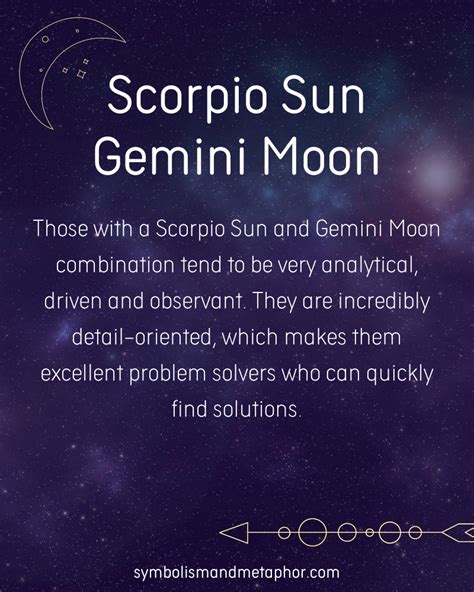 12 Scorpio Sun Gemini Moon Personality Traits