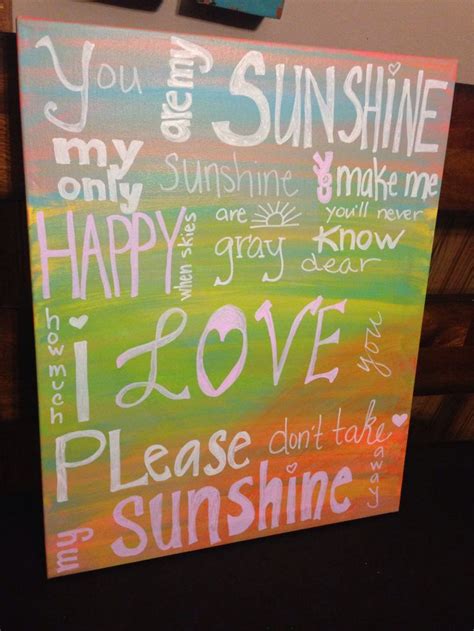 You are my sunshine. Painted this for my nursery :) | You are my sunshine, Chalkboard quote art ...