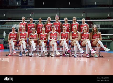 ISTANBUL TURKEY MAY 29 2022 Turkey Womens National Volleyball Team