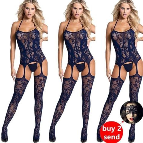 Body Sexy en résille pour femmes Lingerie érotique grande taille