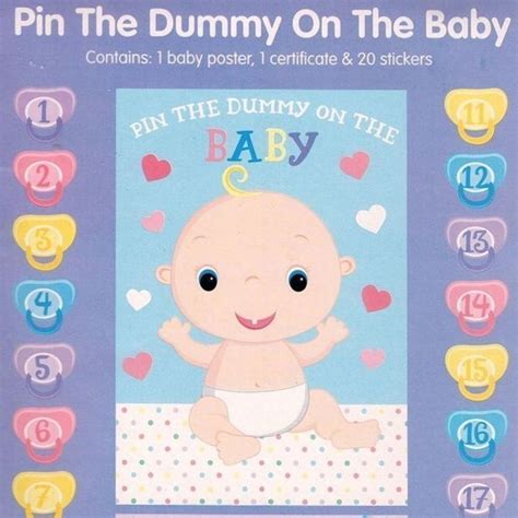 Pin The Dummy On Baby Mouth Baby Shower Game Magical 46 Off