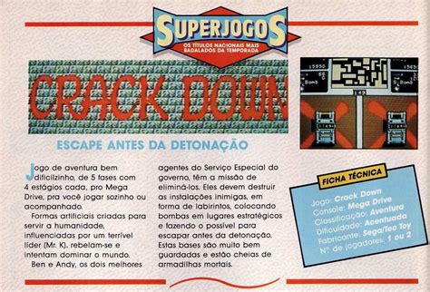 Crack Down Do Mega Drive Na Super Game Nº 6