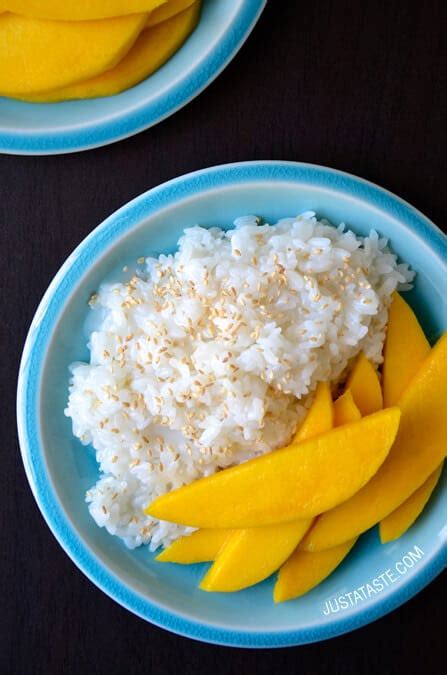 Thai Coconut Sticky Rice With Mango Just A Taste