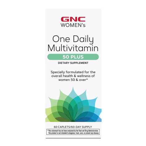 Gnc Womens 50 Plus One Daily Multivitamin 60 Tablets Multivitamin And Multimineral Support