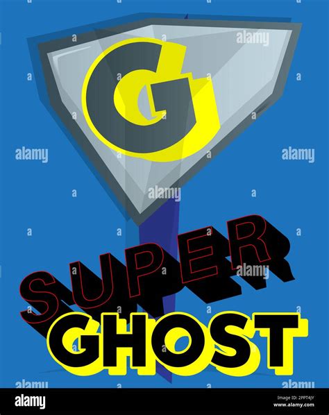 Superhero Coat Of Arms Showing Super Ghost Icon Stock Vector Image