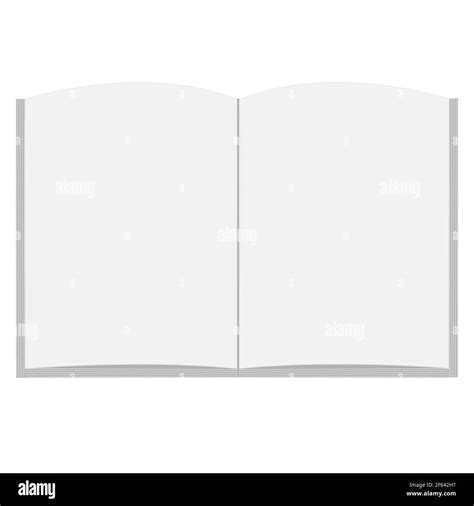 Libro Abierto En Blanco Sobre Fondo Blanco Estilo Plano Vista