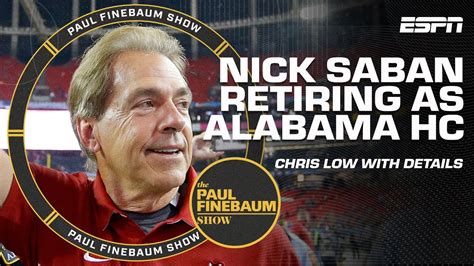 BREAKING NEWS Nick Saban Retiring As Head Coach Of Alabama Crimson