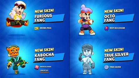 All Fang Skins in Brawl Stars