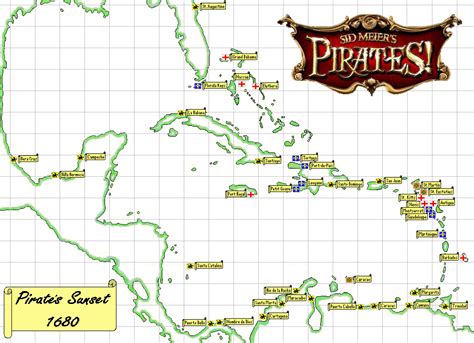 Sid Meier's Pirates! 1680 - Pirate's Sunset Map Map for PSP by ...