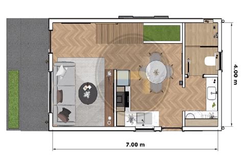 Two Storey Small House Model 4x7 Simple Plan 17 Tiny House Universe