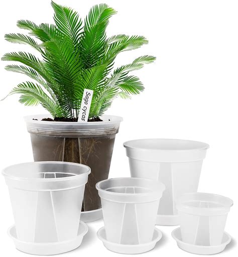 Raookif 24pcs 3 4 5 6 Inch Nursery Pots Variety Pack Flexible Plastic Plant Pots