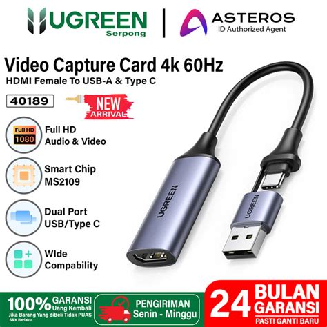 Jual Video Capture Card HDMI UGREEN HD 4K 60Hz Mac Windows Android