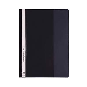 GUOKOFF A4 Project Folder Black Pack Of 12 Plastic Report Files 2