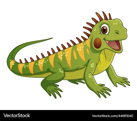 Little Iguana Cartoon Animal Royalty Free Vector Image