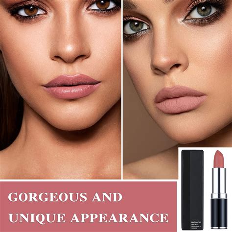 Lápiz labial mate nude sedoso y suave brillo de labios nude brillo de