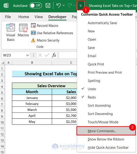 How To Put Excel Tabs On Top Of Worksheet 2 Easy Ways