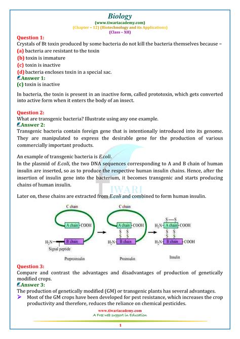 NCERT Solutions For Class 12 Biology Chapter 12 In PDF For 2022 23