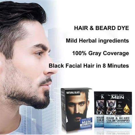 Cheepum Men Beard Dye For Men With Brush Included For Easy Application With Aloe And Coconut Oil