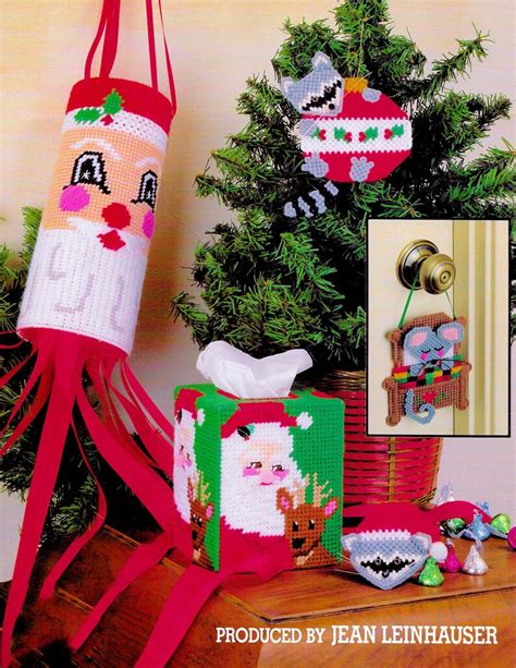 Vintage Christmas Plastic Canvas Pattern Book PDF Santa Etsy