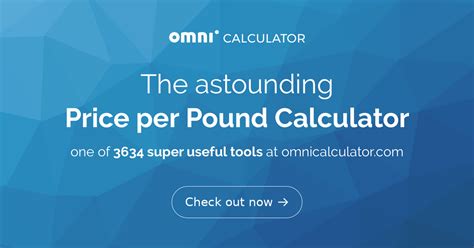 Price Per Pound Calculator