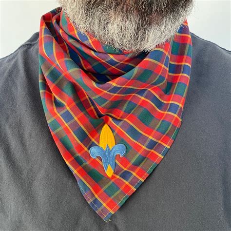 Vintage Boy Scouts Plaid Neckerchief 1970s Etsy