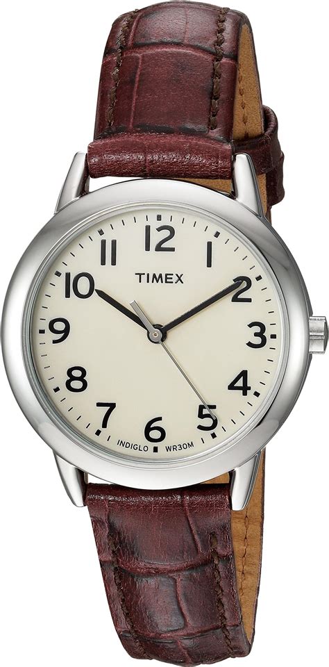 Timex Montre Easy Reader 25 Mm Pour Femme Avec Bracelet En Cuir T20433