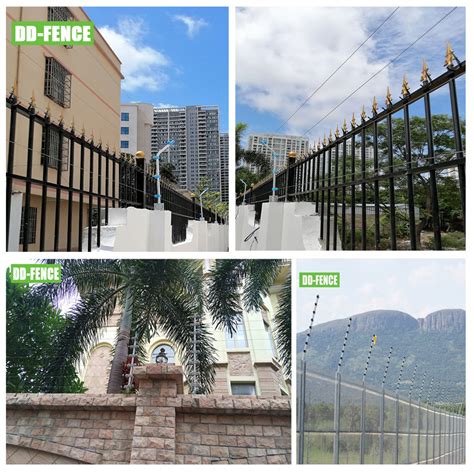 High Voltage Pulse Electric Security Fencing With Alarm System Electric Fence For Prison Airport