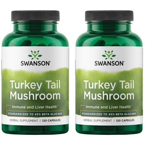 Swanson Turkey Tail Mushroom 500 Mg 120 Caps 2 Pack Walmart