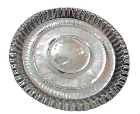 12 Inch Silver Foil 100 Gsm Paper Plate At Rs 5 Piece Silver Foil