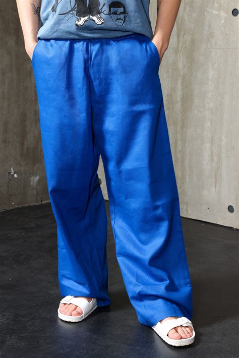 Royal Blue Twill Straight Fit Pants Crayyheads