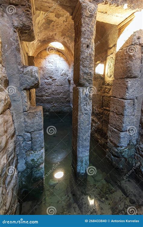 Interior Of The Upper Peirene Fountain In Acrocorinth The Citadel Of