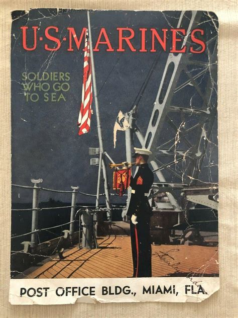 Ww2 Usmc Marine Enlistment Poster 9 X 125 On Card Stock 3925254925