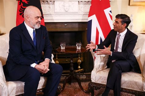 Rishi Sunak S Meets With Albanian PM Edi Rama