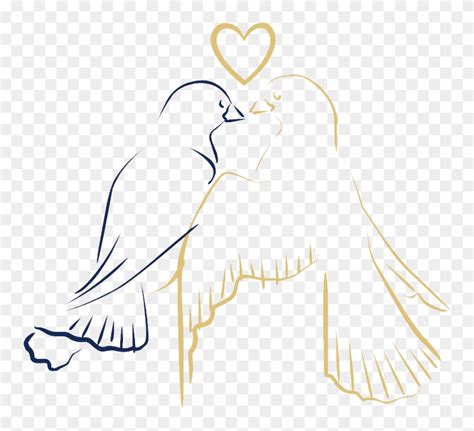 Wedding Doves Clipart Clipart Best Wedding Couple Heart Stock Vector