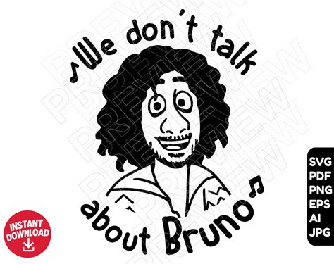 Encanto Bruno Svg We Dont Talk About Bruno Png Clipart Cricut Etsy M Xico