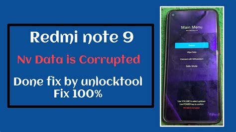 Redmi Note Nv Data Is Corrupted Fixed By Unlocktool