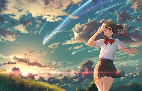 Hd Wallpaper Anime Your Name Kimi No Na Wa Mitsuha Miyamizu Wallpaper Flare