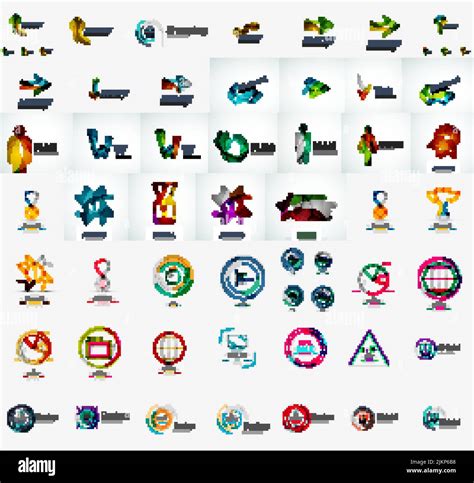 Colección de vectores de logotipos de empresas abstractas gran