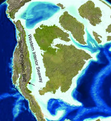 Paleogeographic Map Of North America Modified From Blakey Red