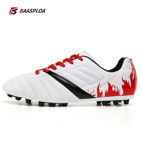 Baasploa 2021 Men Soccer Shoes Adult Kids Football Boots Cleats Grass