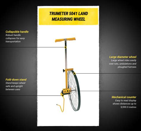 Trumeter 5041 Land Distance Measuring Wheel Measuring Wheels The