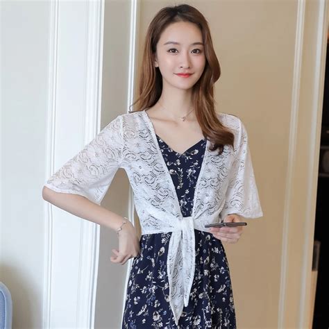 Mlxslky Lace Small Shawl 2018 New Summer Short Thin Cardigan Five